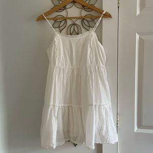 Babydoll White Tiered Dress Urban Outfitters